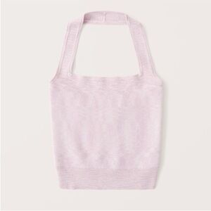 Abercrombie and fitch elevated slim fit pink halter top